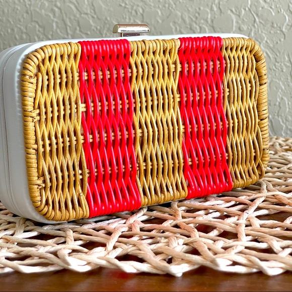 NWT KATE SPADE Wicker Kit Clutch Crossbody - Picture 5 of 15